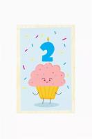 Opakowanie Karnet - Drugie urodziny Babeczka