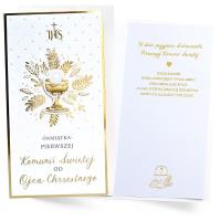 Okładka książki Karnet Komunia od Ojca Chrzestnego