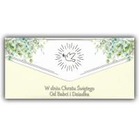 Opakowanie Karnet-koperta Chrzest od Babci i Dziadka