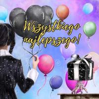 Opakowanie Karnet KW Czarne balony