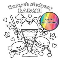 Opakowanie Karnet KW Kolorowanka słodycze Babcia