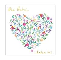 Opakowanie Karnet KW Serce kwiatowe Babcia