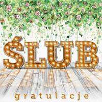Opakowanie Karnet KW ślub Napis boho