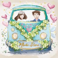 Opakowanie Karnet KW ślub ogórek