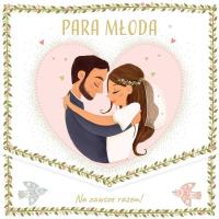 Opakowanie Karnet KW ślub Para w objęciach