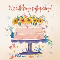 Opakowanie Karnet KW Tort kwiaty