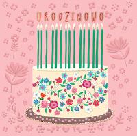 Opakowanie Karnet KW Tort urodzinowy pastel