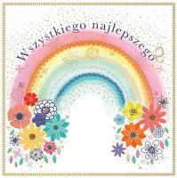 Karnet KW Urodziny - Tęcza z kwiatami. Wydawca: Henry. SmakLiter.pl Opakowanie Karnet KW Urodziny - Tęcza z kwiatami