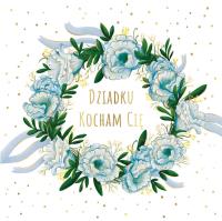 Opakowanie Karnet KW Wianuszek niebieski Dziadek