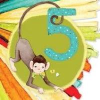 Opakowanie Karnet kwadrat CL4207_PO Urodziny 5 Chłopiec