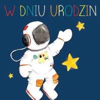 Opakowanie Karnet kwadrat CL4208_PO Urodziny Kosmonauta