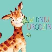 Opakowanie Karnet kwadrat CL4211_PO Urodziny Żyrafa