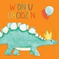 Opakowanie Karnet kwadrat CL4214_PO Urodziny Dinozaur