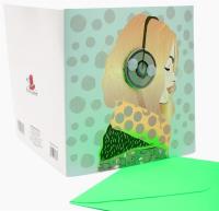 Karnet kwadrat FW-20-113-14 harmonijka Słuchawki. Wydawca: FreshMail. SmakLiter.pl Opakowanie Karnet kwadrat FW-20-113-14 harmonijka Słuchawki