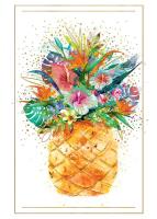 Karnet mini B8 Ananas z kwiatami. Wydawca: Henry. SmakLiter.pl Opakowanie Karnet mini B8 Ananas z kwiatami