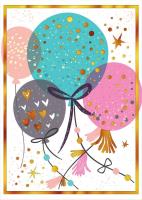 Karnet mini B8 Balony brokatowe. Wydawca: Henry. SmakLiter.pl Opakowanie Karnet mini B8 Balony brokatowe