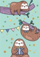 Karnet mini B8 Leniwce. Wydawca: Henry. SmakLiter.pl Opakowanie Karnet mini B8 Leniwce