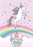 Karnet mini B8 Unicorn tęcza. Wydawca: Henry. SmakLiter.pl Opakowanie Karnet mini B8 Unicorn tęcza