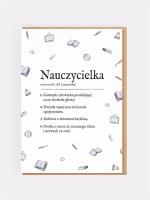 Karnet okolicznościowy Nauczycielka. Wydawca: Nadwyraz. SmakLiter.pl Opakowanie Karnet okolicznościowy Nauczycielka