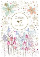 Opakowanie Karnet okolicznościowy Urodziny 40