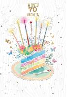 Opakowanie Karnet okolicznościowy Urodziny 70