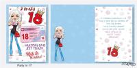 Opakowanie Karnet Party naklejany B6+koperta Urodziny 18 wz17