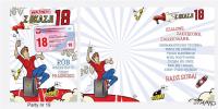 Opakowanie Karnet Party naklejany B6+koperta Urodziny 18 wz19