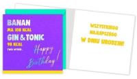 Opakowanie Karnet QR-001 Urodziny (banan, gin i tonic)