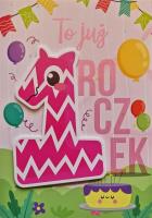 Opakowanie Karnet Roczek dziewczynka