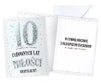 Opakowanie Karnet Rocznica ślubu 10