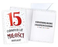 Opakowanie Karnet Rocznica ślubu 15