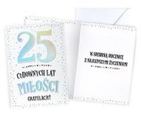 Opakowanie Karnet Rocznica ślubu 25