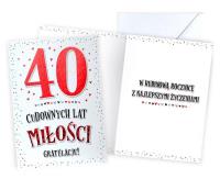 Opakowanie Karnet Rocznica ślubu 40