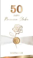 Opakowanie Karnet Rocznica Ślubu 50 - złota