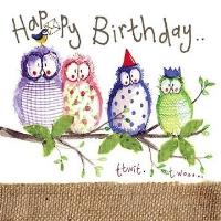 Opakowanie Karnet S54 Urodziny Sowy