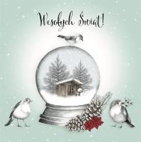 Opakowanie Karnet Swarovski kwadrat CL0803 Święta Domek