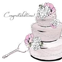 Opakowanie Karnet Swarovski kwadrat CL1205 Ślub gratulacje tort