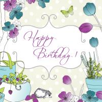 Opakowanie Karnet Swarovski kwadrat CL1503 Urodziny doniczki