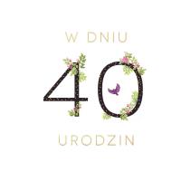 Opakowanie Karnet Swarovski kwadrat CL1840_PO Urodziny 40