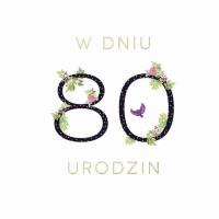 Opakowanie Karnet Swarovski kwadrat CL1880_PO Urodziny 80