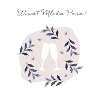 Opakowanie Karnet Swarovski kwadrat CL4520_PO Ślub kieliszki