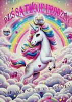 Opakowanie Karnet Urodzinki Jednorożec 3K