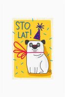 Opakowanie Karnet - Urodzinowy Mops