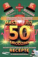 Opakowanie Karnet Urodzinowy z receptą 50