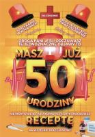 Opakowanie Karnet Urodzinowy z receptą 50