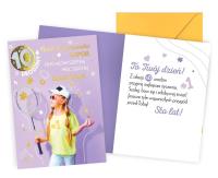 Opakowanie Karnet Urodziny 10 dziewczynka