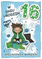 Opakowanie Karnet urodziny 16