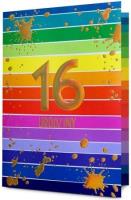 Opakowanie Karnet Urodziny 16 HM200-3195