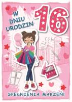 Opakowanie Karnet urodziny 16