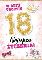 Opakowanie Karnet Urodziny 18